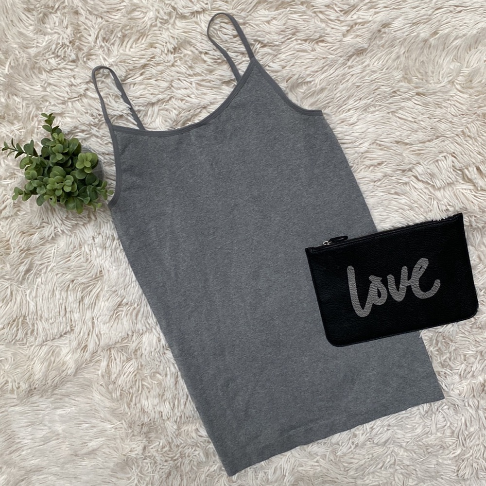 Zenana Spaghetti Strap Tank Top 💗 Gray